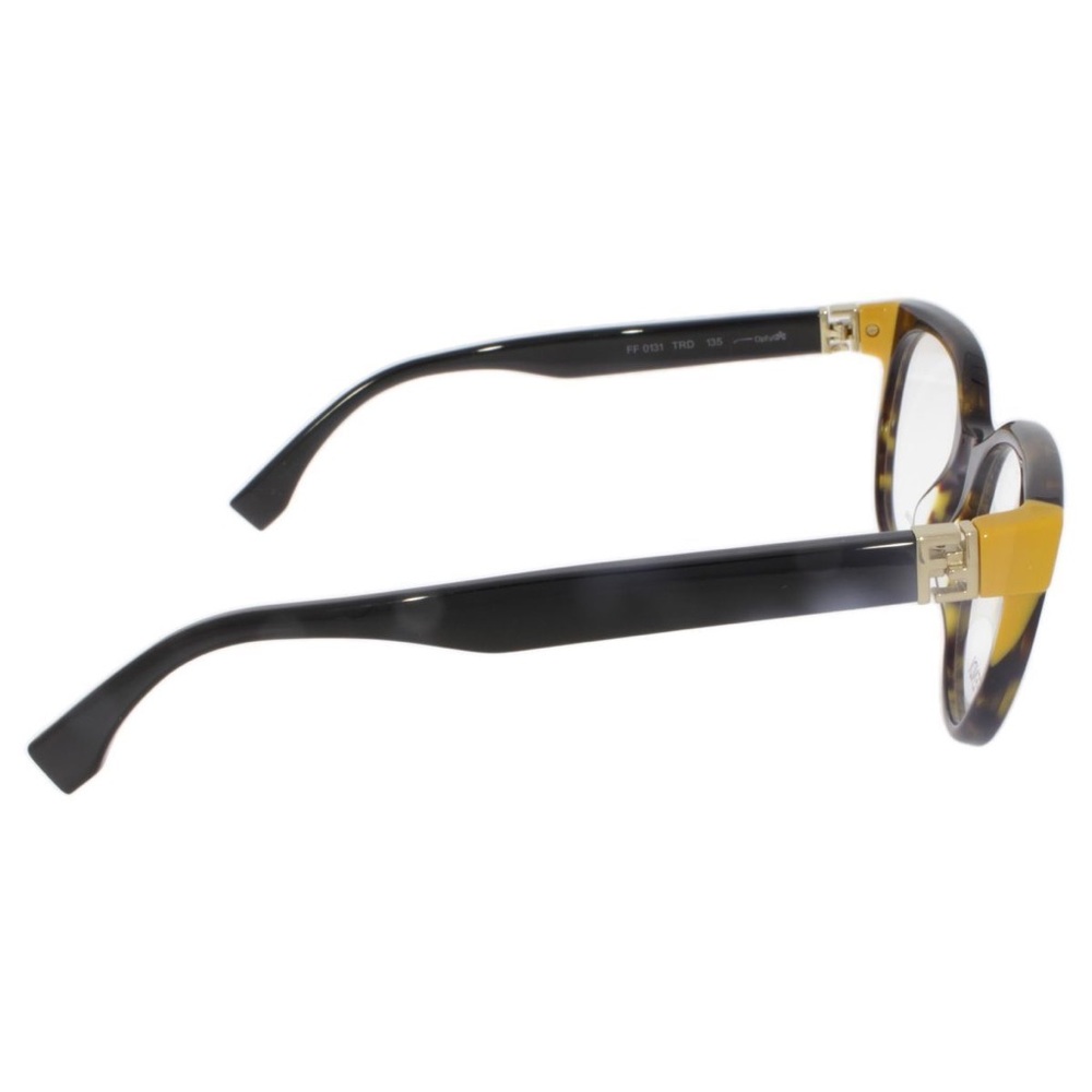 FENDI FF 0131 OPTICAL EYEGLASSES HAVANA/YELLOW/BLACK - Picture 4 of 7
